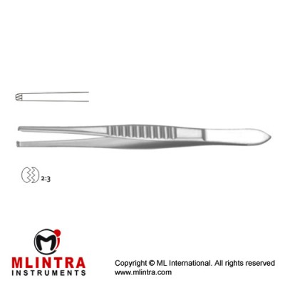 Mod. USA Dissecting Forceps 2 x 3 Teeth Stainless Steel, 25 cm - 9 3/4"